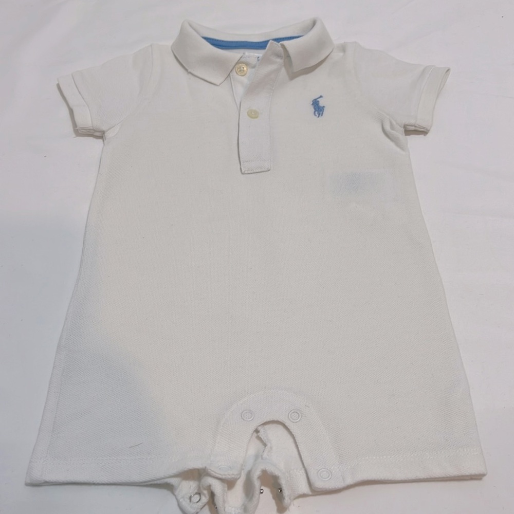 Soft Cotton Polo Shortall- white